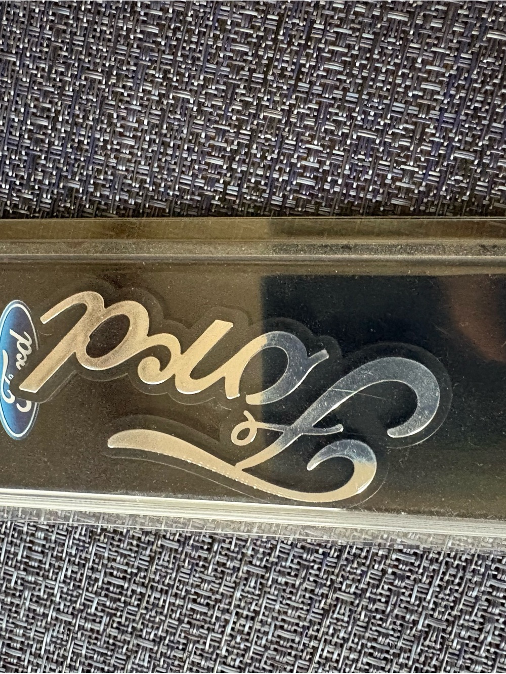Ford Black and Silver Script Emblem